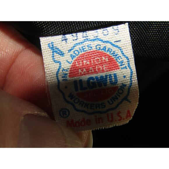 Vintage 70s ALORNA Wool Blend Herringbone Coat Gray Double Breasted USA Made - Picture 7 of 9